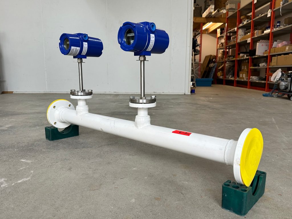 styreen flowmeters t.b.v. ventgas meting