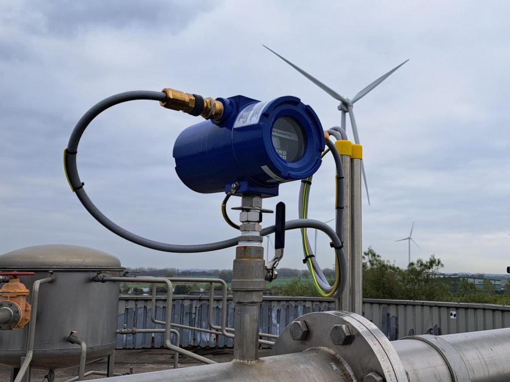 Kurz biogasmeter bij RWZI Rijn IJssel